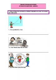 English Worksheet: PRESENT CONTINUOUS EXERCISES