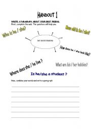 English worksheet: writing