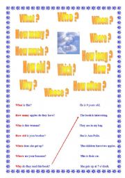 English Worksheet: Question Words