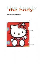 English Worksheet: parts of the body 