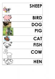 English Worksheet: FARM ANIMALS