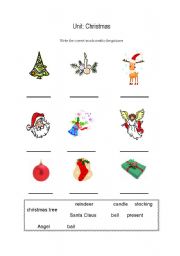 English worksheet: Christmas