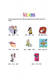 English worksheet: Verbs