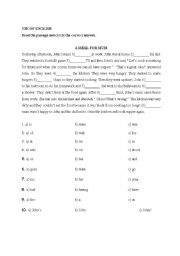 English worksheet: Use of English