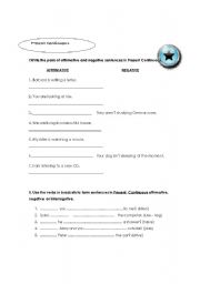 English worksheet: PRESENT CONTINUOUS