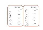 English worksheet: numbers