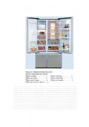 English Worksheet: What is there in the fridge?