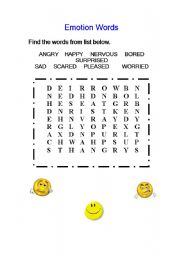 English worksheet: Words Search