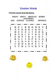 English Worksheet: Words Search