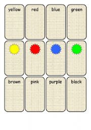 English worksheet: colors happy families