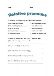 Relative pronouns