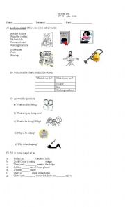 English worksheet: written test