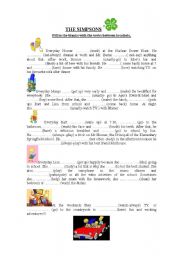English Worksheet: SIMPLE PRESENT- THE SIMPSONS