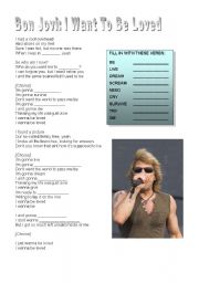 English Worksheet: Bon Jovi song