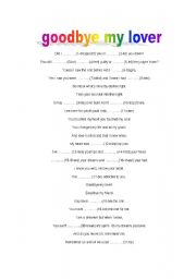 English worksheet: Song : Good bye my love