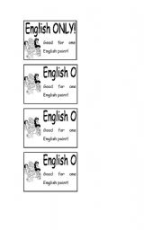 English Worksheet: English Only