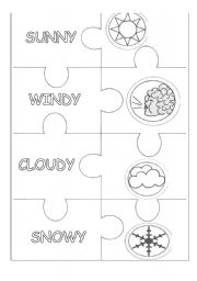 English Worksheet: Weather Puzzle