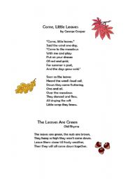 English Worksheet: Autumn poem