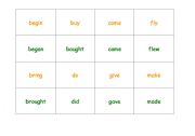 English Worksheet: Memory Game - Irregular Verbs
