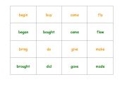 English worksheet: Memory Game - Irregular Verbs