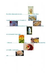 English worksheet: food and drink II