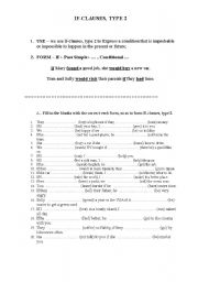 English Worksheet: if-clauses, type 2