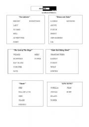 English Worksheet: Speaking about films and books