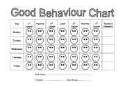 English Worksheet: good behaviour chart