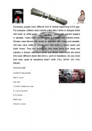 English Worksheet: how do you wear?