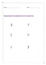 English worksheet: match capital letter with small letters2