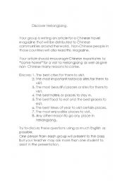 English worksheet: Discover Heilongjiang 