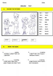 English Worksheet: 4th test
