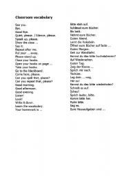 English Worksheet: Classroom vocabulary