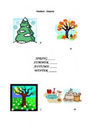 English worksheet: Seasons