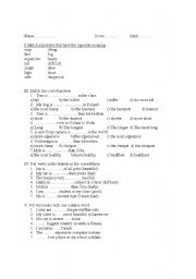English Worksheet: adjectives comparison