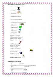 English worksheet: Exercises for children