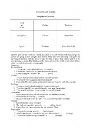 English Worksheet: Noughts and Crosses