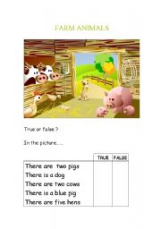 English Worksheet: Farm Animals