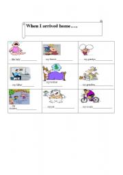 English Worksheet: Past continuous