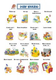 English Worksheet: Daily Routine