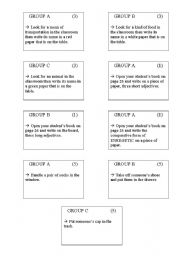 English Worksheet: Treasure Hunting