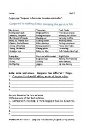 English Worksheet: comparing things