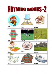 English Worksheet: RHYMING WORDS -2