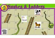 English Worksheet: snakes and ladders
