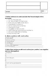 English Worksheet: Simple Present exercises