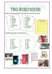 English Worksheet: Two-word Nouns