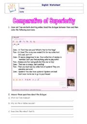 English Worksheet: Comparative of Superiority