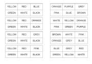 English Worksheet: COLOURS BINGO