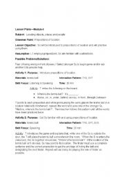 English Worksheet: Prepositions of Location
