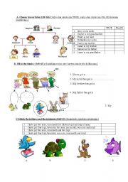 English Worksheet: family tree